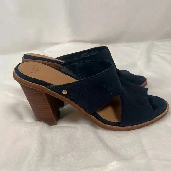 UGG Australia Celia Suede Peep Criss Cross Peep Toe Sandal Size 10 (US) - Picture 2 of 8